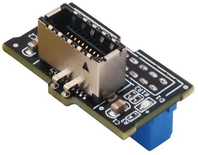 Alt view image 6 of 6 - USB 3.0 Internal 19Pin Header to USB 3.1 Type-C 20 Pin Key E Adapter 19pin to TYPE-E Card for USB Type-C Port Front Panel Socket