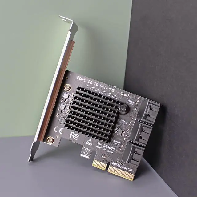 Alt view image 6 of 8 - SA3026-C 6-Port PCIe X4 SATA Expansion Card with SATA and Power Cables, Compatible with Windows,Linux,Mac OS,NAS