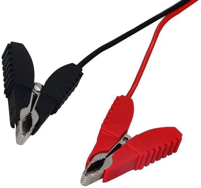 Alt view image 10 of 12 - 3.2ft 12V 14AWG Alligator Butterfly Clip to SAE Connector Quick Release Disconnect Car Solar Power Charging Extension Cord,Black & Red B