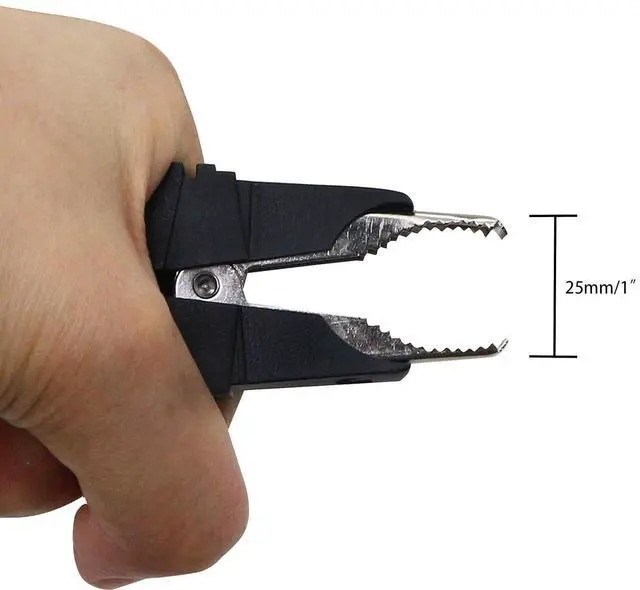 Alt view image 12 of 12 - 3.2ft 12V 14AWG Alligator Butterfly Clip to SAE Connector Quick Release Disconnect Car Solar Power Charging Extension Cord,Black & Red B