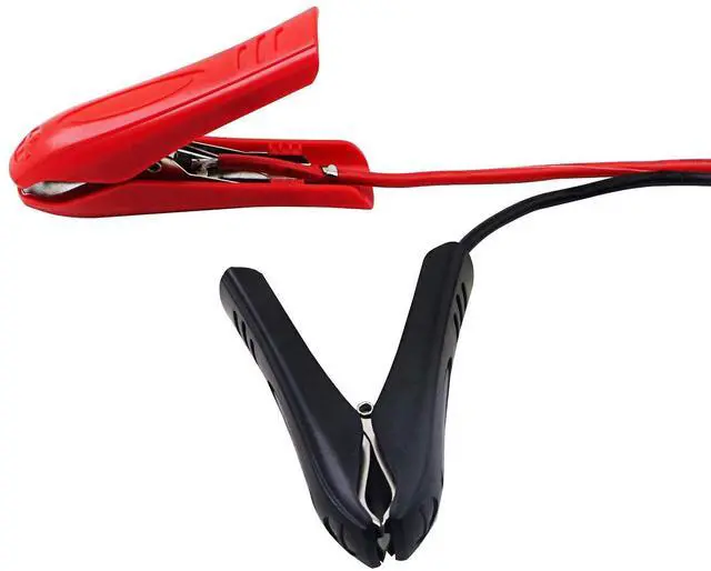 Alt view image 10 of 14 - 3.2FT 12V 14AWG Alligator Crocodile Clip to SAE Connector Quick Release Quick Disconnect Car Solar Power Charging Extension Cable,Black & Red C