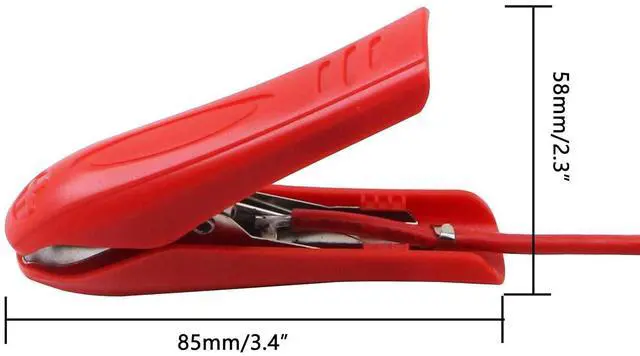 Alt view image 11 of 14 - 3.2FT 12V 14AWG Alligator Crocodile Clip to SAE Connector Quick Release Quick Disconnect Car Solar Power Charging Extension Cable,Black & Red C