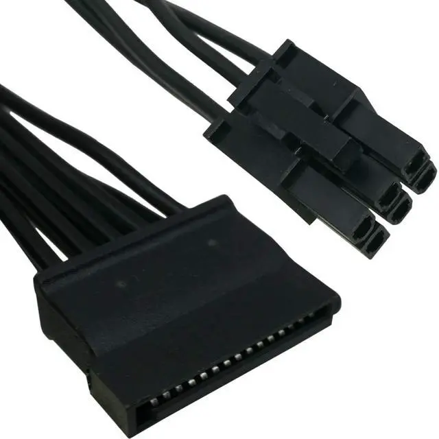 Alt view image 9 of 12 - SATA Power Cable for Corsair PSUs, 6 Pin to 3X 15 Pin SATA Hard Drive Power Adapter Splitter for BTC Mining Riser Card 20-in(50cm)