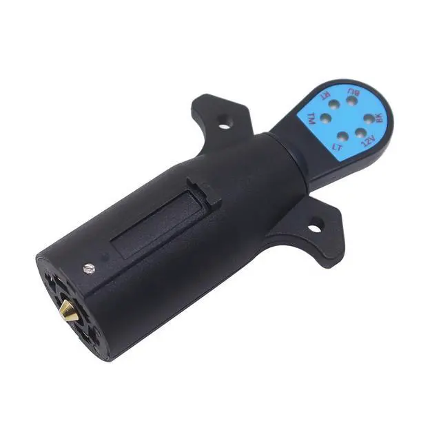 Alt view image 7 of 12 - CARROFIX Vehicle Side 7 Way Trailer Light Tester 7-Pin Blade RV Style Connector Tester LED Circuit Detector for Taillight, Turn Signal, Brake Light