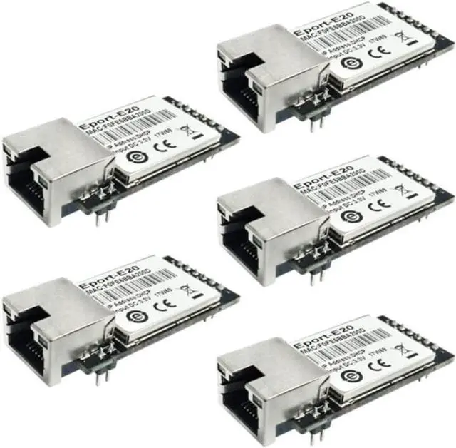 Alt view image 8 of 14 - 5/10PCS Eport-E20 Network Server Port FreeRTOS TTL Serial to Ethernet Embedded Module DHCP 3.3V DHCP TCP IP Telnet Converter MCU (5pcs)