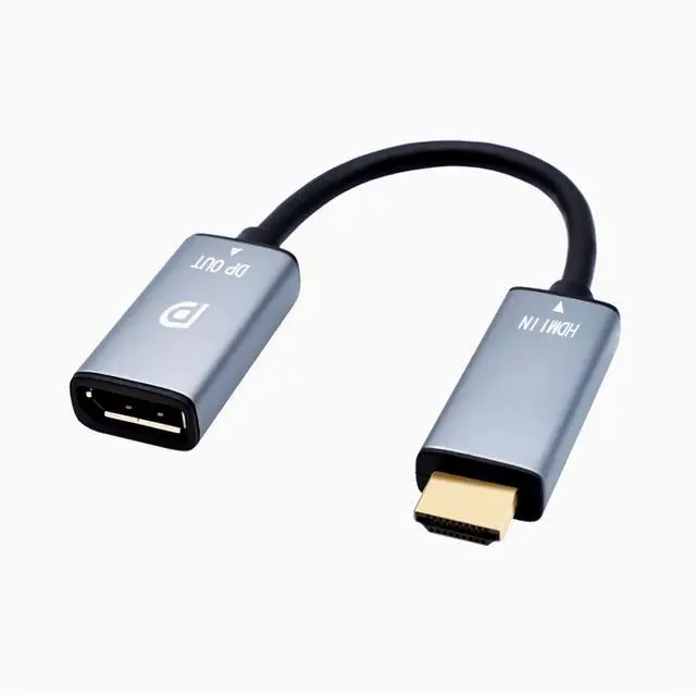 Alt view image 8 of 14 - HDMI to DisplayPort Adapter 4K@60Hz High Speed HDMI Male to DP Female Converter Cable Compatible for PC Graphics Card Laptop Mini NS PS5/4 Xbox One/360