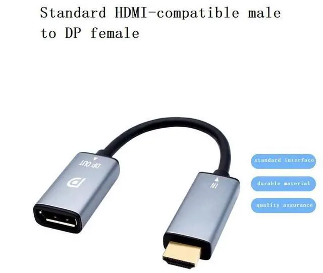 Alt view image 11 of 14 - HDMI to DisplayPort Adapter 4K@60Hz High Speed HDMI Male to DP Female Converter Cable Compatible for PC Graphics Card Laptop Mini NS PS5/4 Xbox One/360