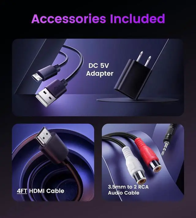 Alt view image 11 of 14 - HDMI ARC Audio Extractor 4K@60Hz, HDMI to HDMI + Optical Toslink SPDIF + 3.5mm AUX Jack Stereo Audio Adapter, HDMI Audio Converter Splitter Inserter Embedder Support HDCP2.2 Digital PCM DTS 5.1