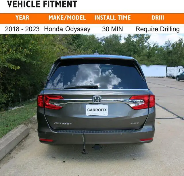 Alt view image 11 of 14 - CARROFIX Custom-Fit Vehicle Wiring Kit with 4 Way Flat Trailer Connector for 2018-2023 Honda Odyssey - Simple Plug-in Odyssey Hitch Wiring Harness