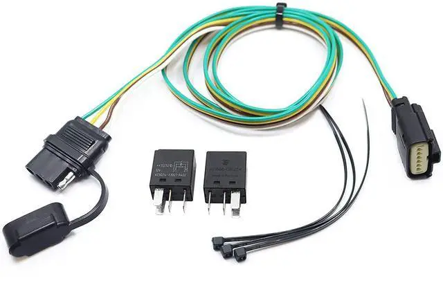 Alt view image 7 of 12 - CARROFIX Custom Fit Vehicle-Side Wiring Harness with 4-Pole Flat Trailer Connector for Chevy Equinox/GMC Terrain