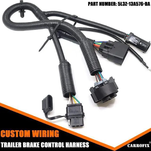 Alt view image 10 of 12 - CARROFIX OE 5L3Z13A576BA Wiring Assembly - Trailer Brake Control Harness 7 Pin Connector for Ford F-150, Lincoln Mark LT