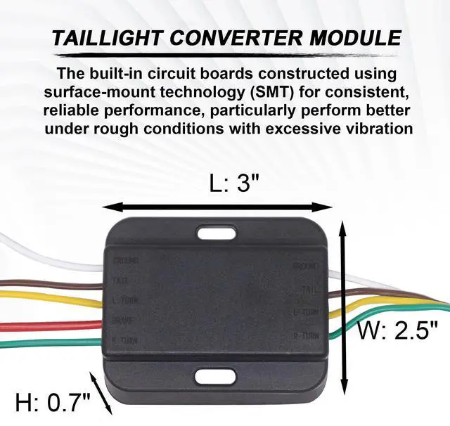 Alt view image 13 of 14 - CARROFIX Custom Fit T-Connector 55580 Vehicle Wiring Kit Harness with 4-Way Flat Trailer Connector for 2004-2010 Toyota Sienna