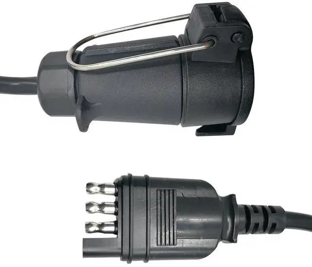 Alt view image 12 of 14 - CARROFIX USA to EU Trailer Light Converter US 4-Way Flat Plug to EU 7-Way Round Connector