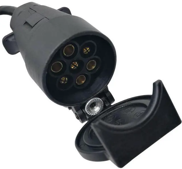 Alt view image 11 of 14 - CARROFIX USA to EU Trailer Light Converter US 4-Way Flat Plug to EU 7-Way Round Connector