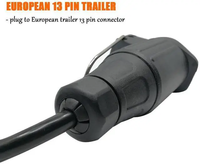 Alt view image 13 of 14 - CARROFIX Trailer Light Adapter Converter US Vehicle 7-Way Plug to European 13-Pin Round Connector