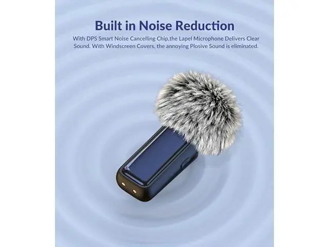 Alt view image 7 of 10 - Wireless Microphone for iPhone Android Lav Mic USB C Lavalier Microphone Type C Lapel Mic for iPhone 15/16 iPad Video Recording Vlog TikTok - 24H Charging Case Noise Reduction