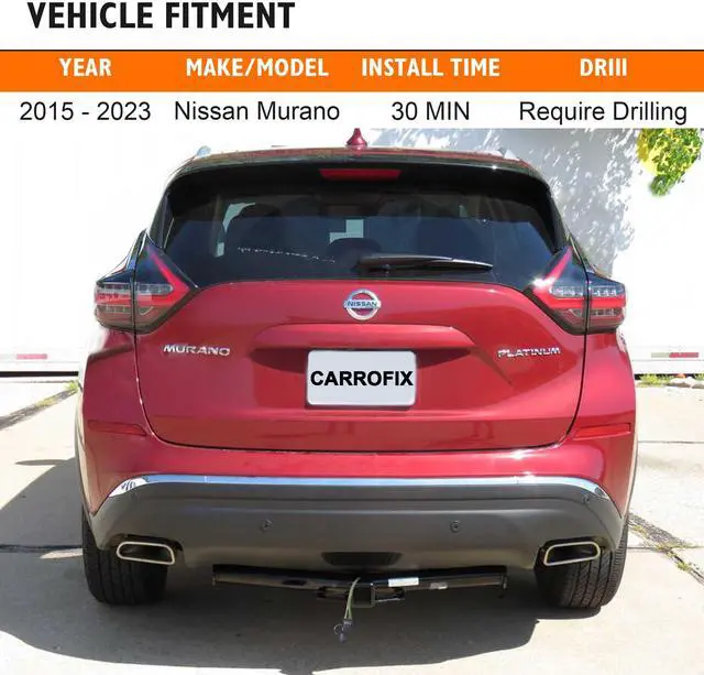 Alt view image 11 of 14 - CARROFIX Custom-Fit Vehicle Wiring Kit Harness with 4-Way Flat Trailer Connector for 2015-2023 Nissan Murano - Simple Plug-in Hitch Wiring Harness