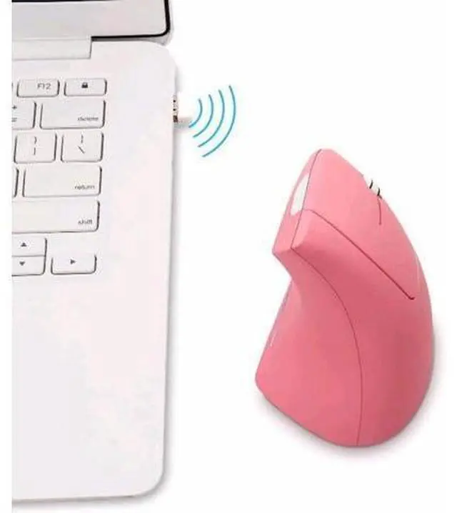 Alt view image 12 of 14 - Vertical Mouse, Ergonomic Vertical Mouse, 2.4G High Precision Optical Mice 800/1200/1600DPI for PC Laptop Desktop Mac (Wireless Pink)