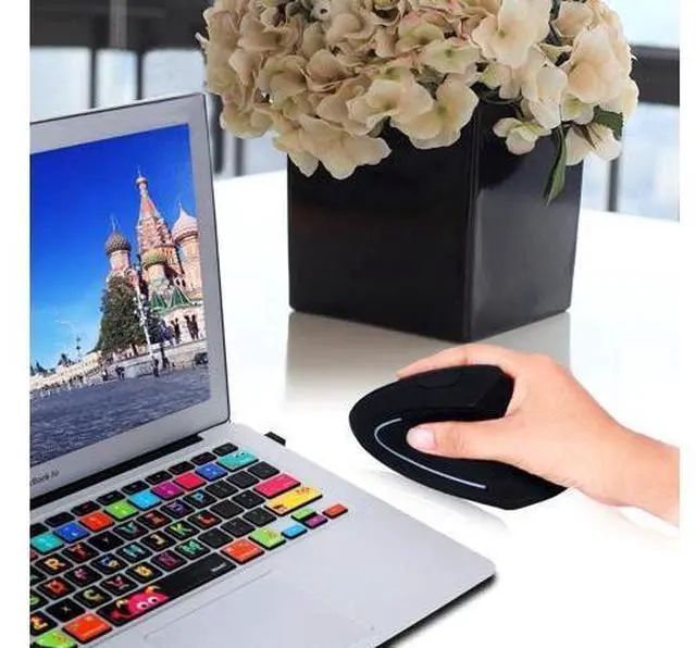 Alt view image 9 of 10 - Rechargeable Wireless Vertical Mouse, 2.4G Wireless Ergonomic Optical Mouse with 3 Adjustable 800/1200 /1600 DPI, Suitable for Big Hands