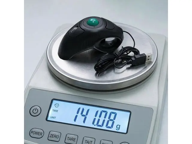 Alt view image 12 of 14 - Finger Mouse, Handheld Trackball Mouse USB Wired Hand Held Thumb Ring Mice with Roller for Laptop Mac Window Computer Fits Left and Right Handed Users