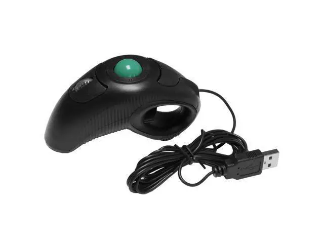 Alt view image 14 of 14 - Finger Mouse, Handheld Trackball Mouse USB Wired Hand Held Thumb Ring Mice with Roller for Laptop Mac Window Computer Fits Left and Right Handed Users