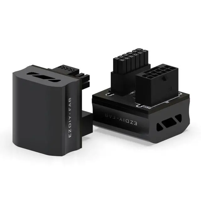 Alt view image 6 of 10 - EZDIY-FAB 12VHPWR 12+4 Pin Angle Connector Power Adapter for RTX40' Series Graphics Card, Supports 600W Output, Comptatible to RTX4090,4080,4070ti -180 Degrees STD Type- Black-1 Pack