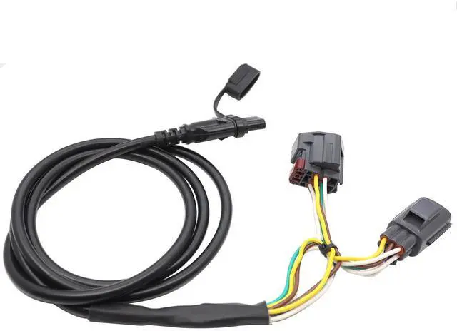 Alt view image 14 of 14 - CARROFIX 4 Way Flat Tow Hitch Trailer Wiring Harness for 2007-2018 Jeep Wrangler JK Models 69"
