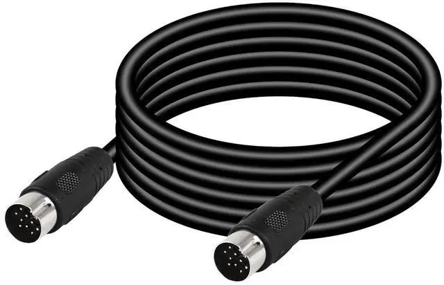 Alt view image 6 of 10 - DIN 13 PIN Male to Male Electrical Signal Control Cable, UL2919 OD9.0MM 13 PIN Extension Cable (M-M) (3m Black)