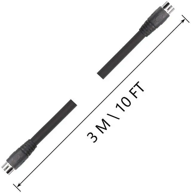 Alt view image 10 of 10 - DIN 13 PIN Male to Male Electrical Signal Control Cable, UL2919 OD9.0MM 13 PIN Extension Cable (M-M) (3m Black)