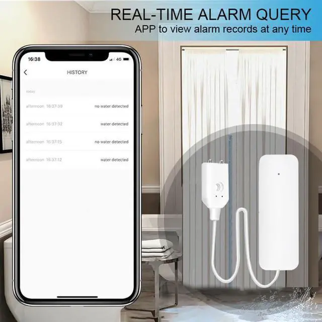 Alt view image 9 of 12 - Tuya ZigBee Water Level Sensor Leakage Alarm Flood Leak Detector Smart Home Water Alert Overflow Alarm Security System