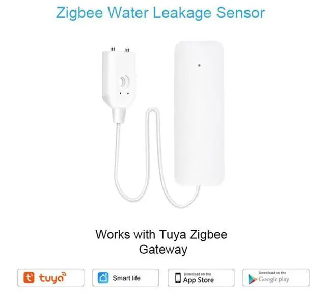 Alt view image 10 of 12 - Tuya ZigBee Water Level Sensor Leakage Alarm Flood Leak Detector Smart Home Water Alert Overflow Alarm Security System