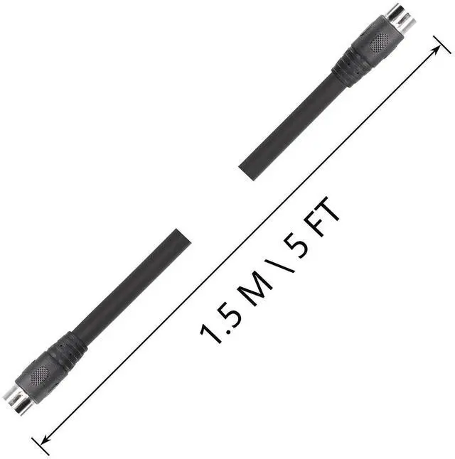 Alt view image 10 of 10 - DIN 13 PIN Male to Male Electrical Signal Control Cable, UL2919 OD9.0MM 13 PIN Extension Cable (M-M) (1.5m Black)