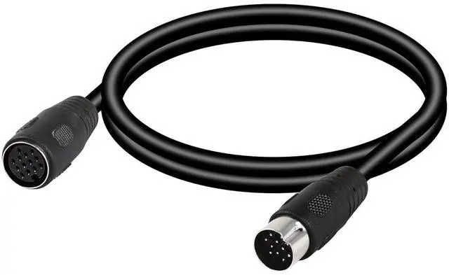 Alt view image 6 of 10 - DIN 13 PIN Male to Female Electrical Signal Control Cable, UL2919 OD9.0MM 13 PIN Extension Cable (M-F) (1m Black)
