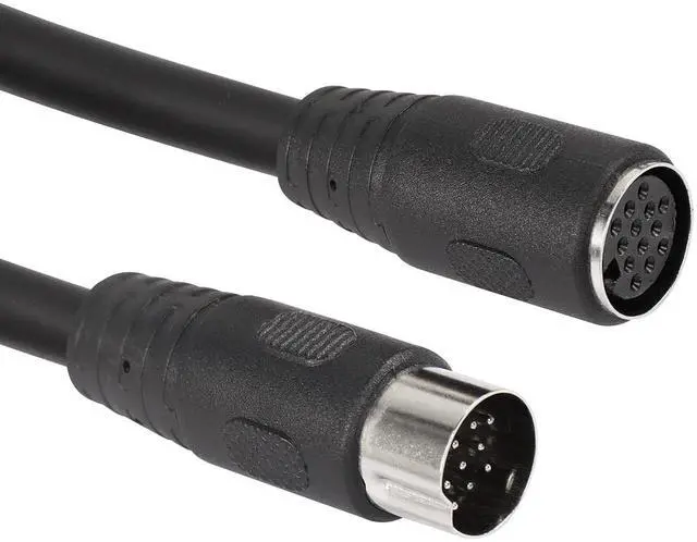 Alt view image 7 of 10 - DIN 13 PIN Male to Female Electrical Signal Control Cable, UL2919 OD9.0MM 13 PIN Extension Cable (M-F) (1m Black)