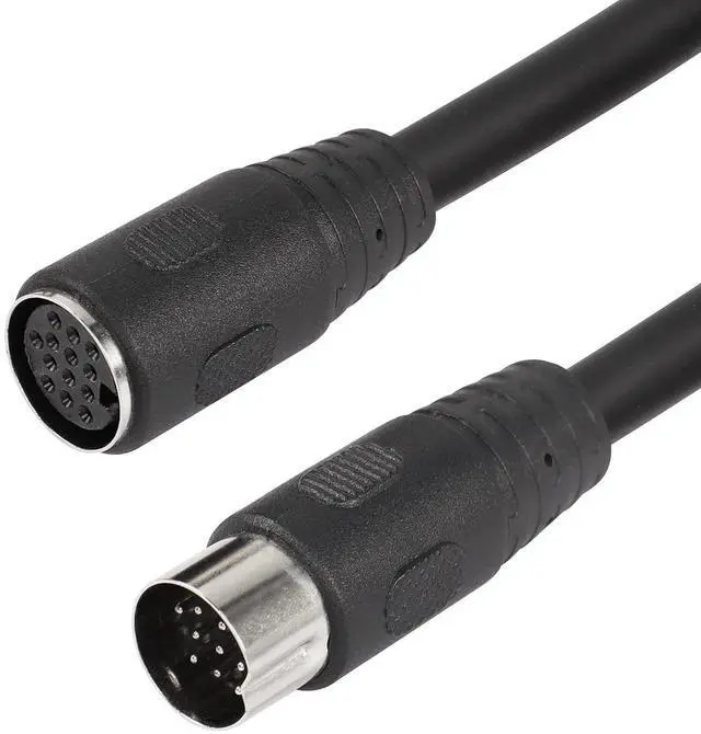 Alt view image 8 of 10 - DIN 13 PIN Male to Female Electrical Signal Control Cable, UL2919 OD9.0MM 13 PIN Extension Cable (M-F) (1m Black)