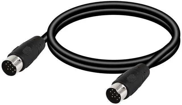 Alt view image 6 of 10 - DIN 13 PIN Male to Male Electrical Signal Control Cable, UL2919 OD9.0MM 13 PIN Extension Cable (M-M) (1m Black)
