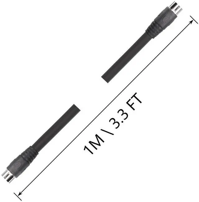 Alt view image 10 of 10 - DIN 13 PIN Male to Male Electrical Signal Control Cable, UL2919 OD9.0MM 13 PIN Extension Cable (M-M) (1m Black)