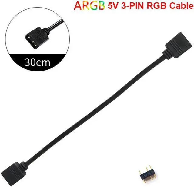 Alt view image 5 of 6 - 5 Pack 5V 3-Pin RGB Female to Female RBW LED Strip Extension Cable w/ Gender Changer Adapter - 1 Foot