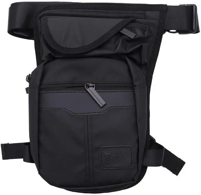 Alt view image 8 of 14 - Leg Bag Nylon Men Drop Fanny Pack Motorcycle Riding Casual Shoulder Body Thigh Male Hip Belt Waist Bags Thigh