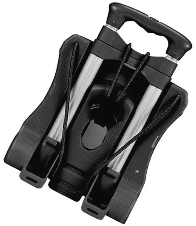 Alt view image 11 of 12 - Small Foldable Trolley, Foldable Luggage Trolley, Lightweights Portable Trolley for Mobile Airport Travel Use Black