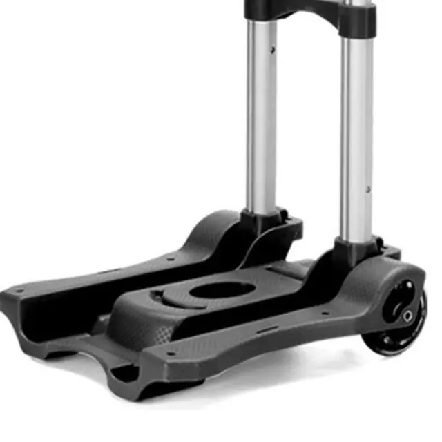Alt view image 12 of 12 - Small Foldable Trolley, Foldable Luggage Trolley, Lightweights Portable Trolley for Mobile Airport Travel Use Black