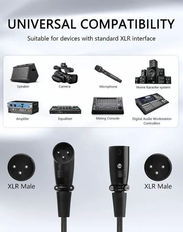 Alt view image 10 of 14 - Right-Angle XLR Male to Dual Male Y Splitter Cable, Balanced XLR Splitter 1 Male to 2 Male Microphone Cord Audio Adaptor - 1.64FT / 0.5M