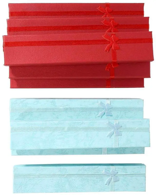 Alt view image 9 of 14 - 10 x Elegant Luxury Gift Boxes Long Rectangular for Jewelry Presentation Necklaces