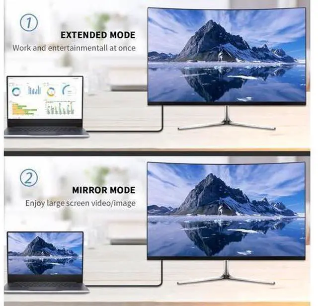 Alt view image 13 of 14 - Vszerda VGA Extension Cable, 90 Degree Up Angle VGA Cable Male to Female Extension Extender Cable 1080P Full HD for PC TV Projector,1.5ft
