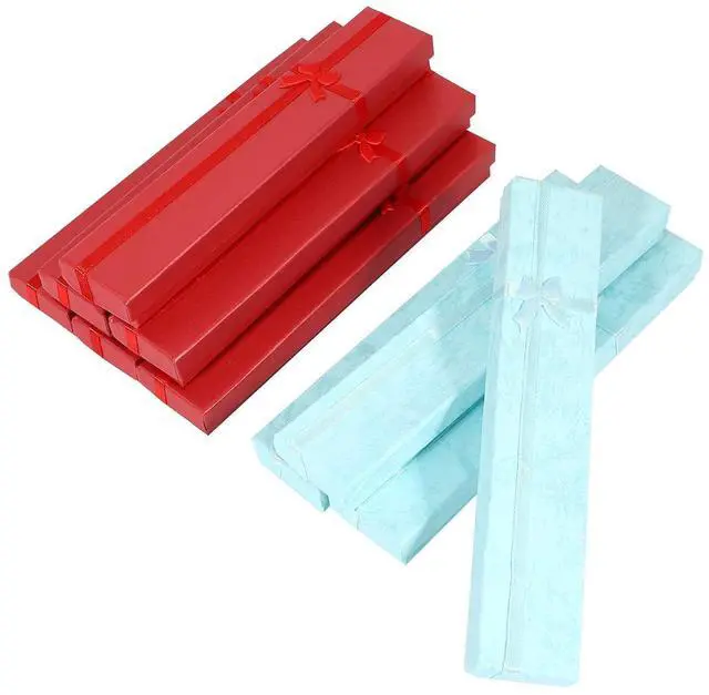 Alt view image 13 of 14 - 10 x Elegant Luxury Gift Boxes Long Rectangular for Jewelry Presentation Necklaces