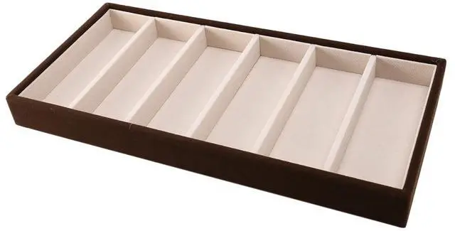 Alt view image 10 of 14 - 6 Eyeglasses Display Case, Sunglasses Storage Box, Spectacles, Display Tray Holder, Jewelry Tray, Opening Top Flannel Inside.