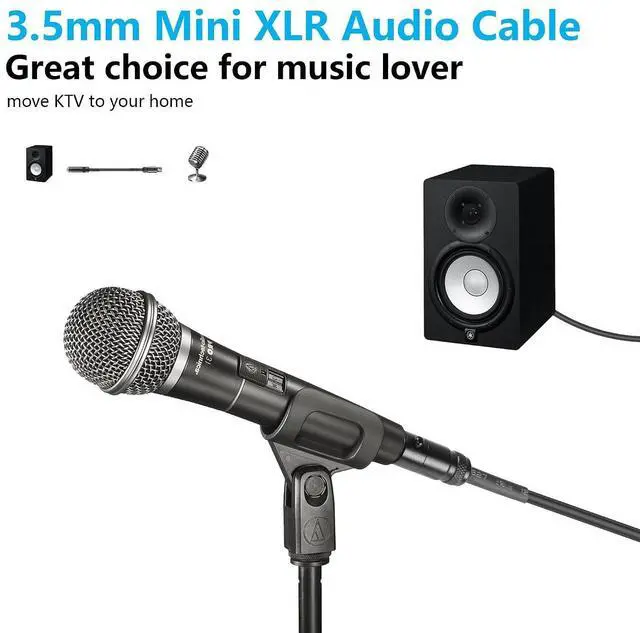 Alt view image 9 of 12 - Mini XLR to 1/8 TRS Audio Converter Adapter Cable - 1FT 3.5mm to Mini XLR 3 Pin Female for SLR Cameras, Video Cameras, Wireless Microphones