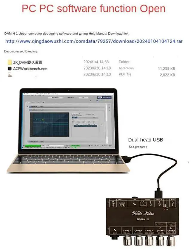 Alt view image 10 of 14 - Dam H1 Microphone Preamplifier Board Digital Karaoke Reverberation Board Accessories Kit with Bluetooth Decoding Amplifier DC 8-36V
