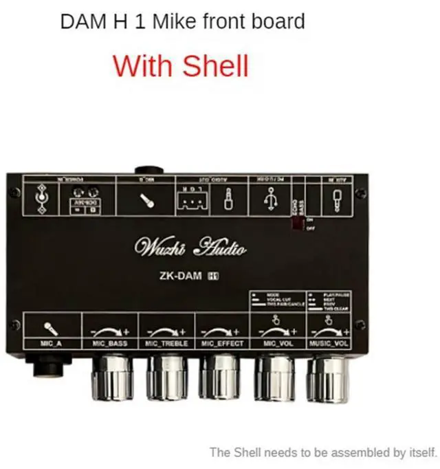 Alt view image 12 of 14 - Dam H1 Microphone Preamplifier Board Digital Karaoke Reverberation Board Accessories Kit with Bluetooth Decoding Amplifier DC 8-36V