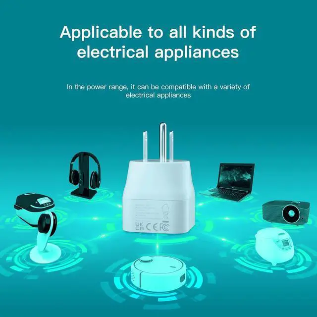 Alt view image 12 of 14 - European to USA Plug Adapter, EU to US Plug Adapter, Europe to USA Travel Converter for Most of Europe EU Spain France Type C/E/F Plugs to US Power Adapter, 3-Packs White